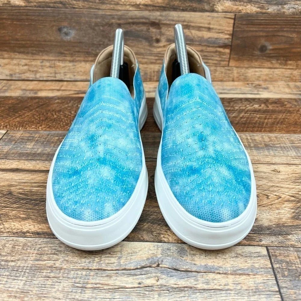 Blue Slip-On Women Shoes - Picture 4 of 8